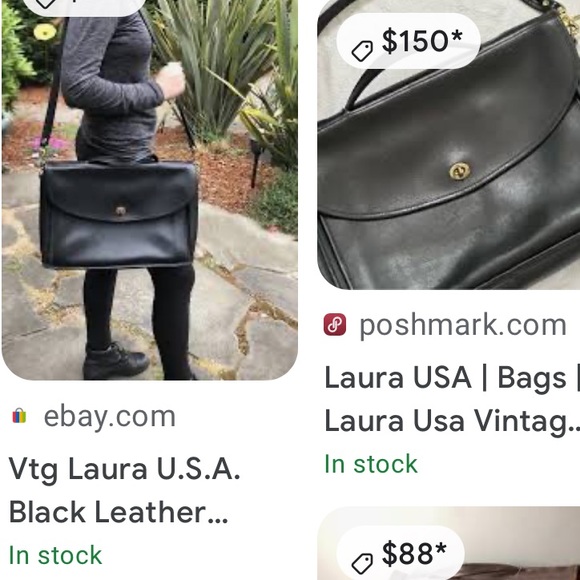 Laura U.S.A. Leather Messenger Bag - Picture 2 of 7